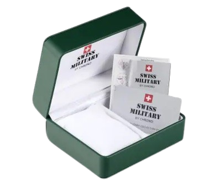 Swiss Military by Chrono Diver Roloi Aftomato me Mavro Kaoutsouk Louraki SMA34092.08