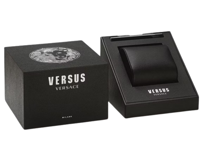 Versus by Versace Strandbank Roloi Batarias me Mavro Metalliko Brasele VSP571921