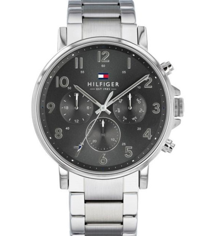 Tommy Hilfiger Daniel Ρολόι Μπαταρίας με Ασημί Μεταλλικό Μπρασελέ 1710382
