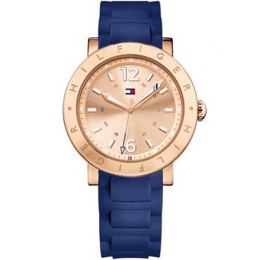 Tommy Hilfiger Aubrey Ρολόι Μπαταρίας με Μπλε Καουτσούκ Λουράκι 1781617