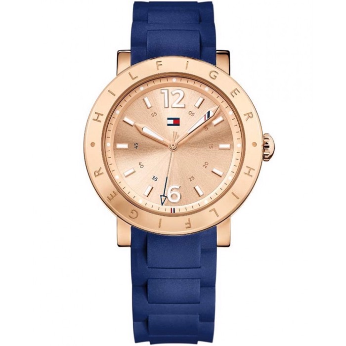 Tommy Hilfiger Aubrey Roloi Batarias me Ble Kaoutsouk Louraki 1781617