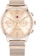 Tommy Hilfiger Blake Roloi Batarias me Roz Xruso Metalliko Brasele 1782303