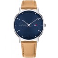 Tommy Hilfiger James Roloi Batarias me Kafe Dermatino Louraki 1791652