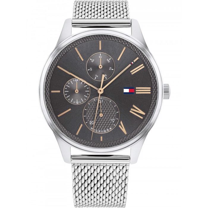 Tommy Hilfiger Damon Roloi Batarias me Asimi Metalliko Brasele 1791846