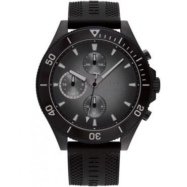 Tommy Hilfiger Larson Ρολόι Μπαταρίας με Μαύρο Καουτσούκ Λουράκι 1791921