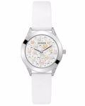 Guess Pearl Roloi Batarias me Lefko Dermatino Louraki GW0381L1