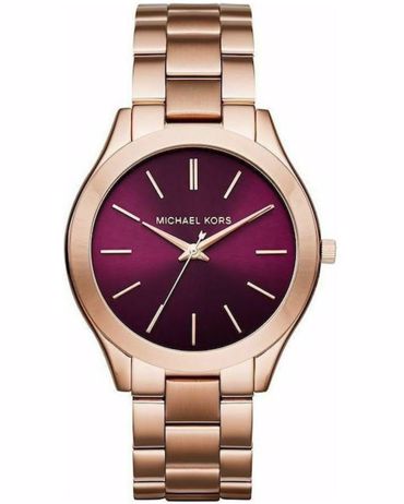 Michael Kors Slim Runway Ρολόι Μπαταρίας με Ροζ Χρυσό Μεταλλικό Μπρασελέ MK3436