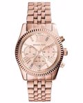 Michael Kors Lexington Roloi Xronogafos Batarias me Xruso Metalliko Brasele MK5569