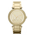 Michael Kors Parker Roloi Batarias me Xruso Metalliko Brasele MK5784