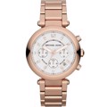 Michael Kors Parker Roloi Xronogafos Batarias me Roz Xruso Metalliko Brasele MK5806