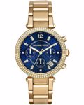 Michael Kors Parker Roloi Xronogafos Batarias me Xruso Metalliko Brasele MK6262