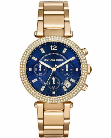 Michael Kors Parker Ρολόι Χρονογράφος Μπαταρίας με Χρυσό Μεταλλικό Μπρασελέ MK6262