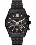 Michael Kors Lexington Roloi Xronogafos Batarias me Mavro Metalliko Brasele MK8467